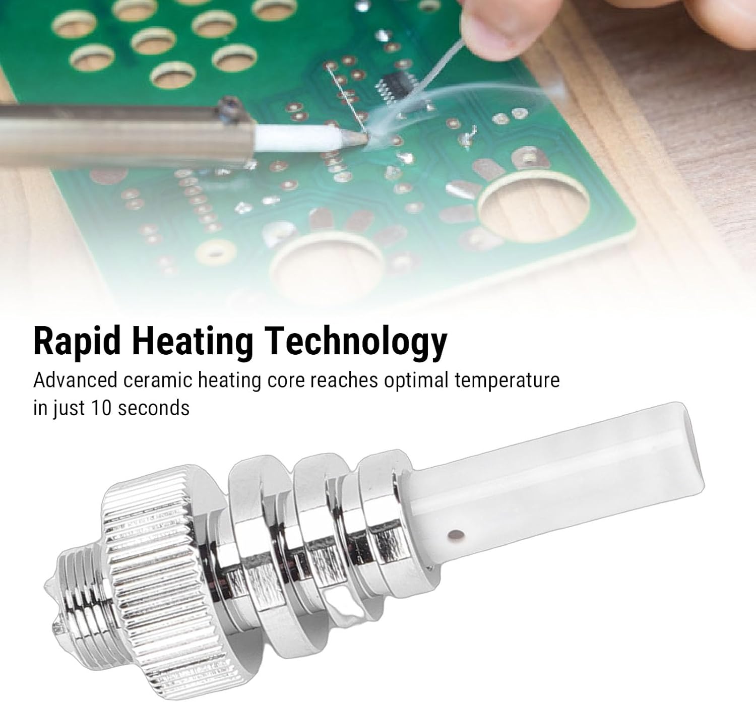 3 Pcs Ceramic Heating Tips Replacement, for Seahorse X III, Pen Pro Plus Soldering Iron, 510 Thread Compatible, Fast Heating