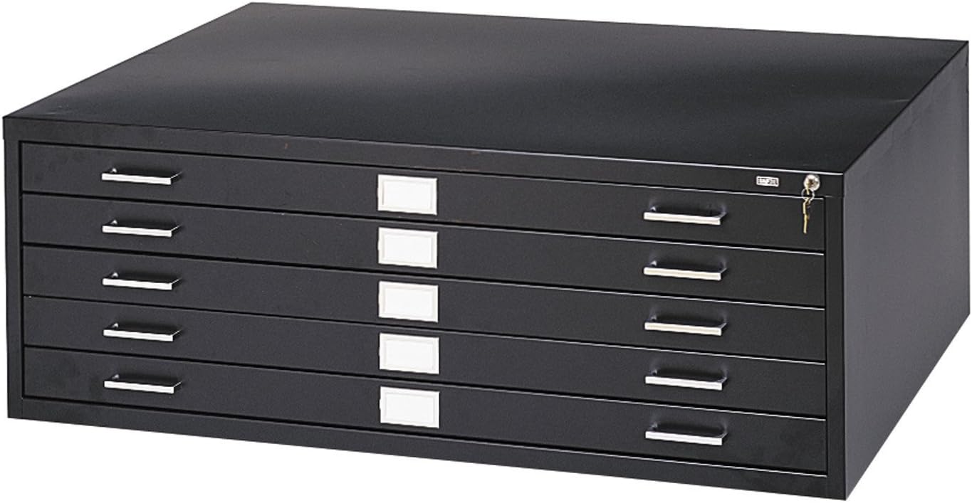 Safco Products Flat File for 36" W x 24" D Documents, 5-Drawer (Additional Options Sold Separately), Tropic Sand