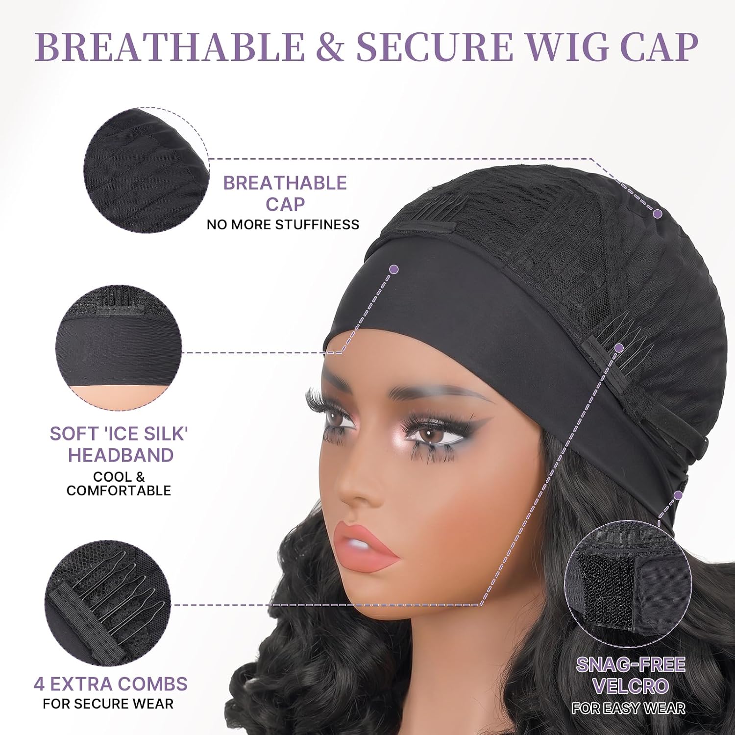Yaki Curly Headband Wigs for Black Women, 16 Inch Synthetic Kinky Straight Headband Wig with Curly Ends Wear and Go Half Wig with Headband Attached for Daily Use (Natural Black)