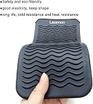 Heat Resistant Silicone Mat Pouch, Lessmon Hair Styling Tools for Curling Irons, Hair Straightener, Flat Irons, Height 28.5cm & Width 14cm, Black