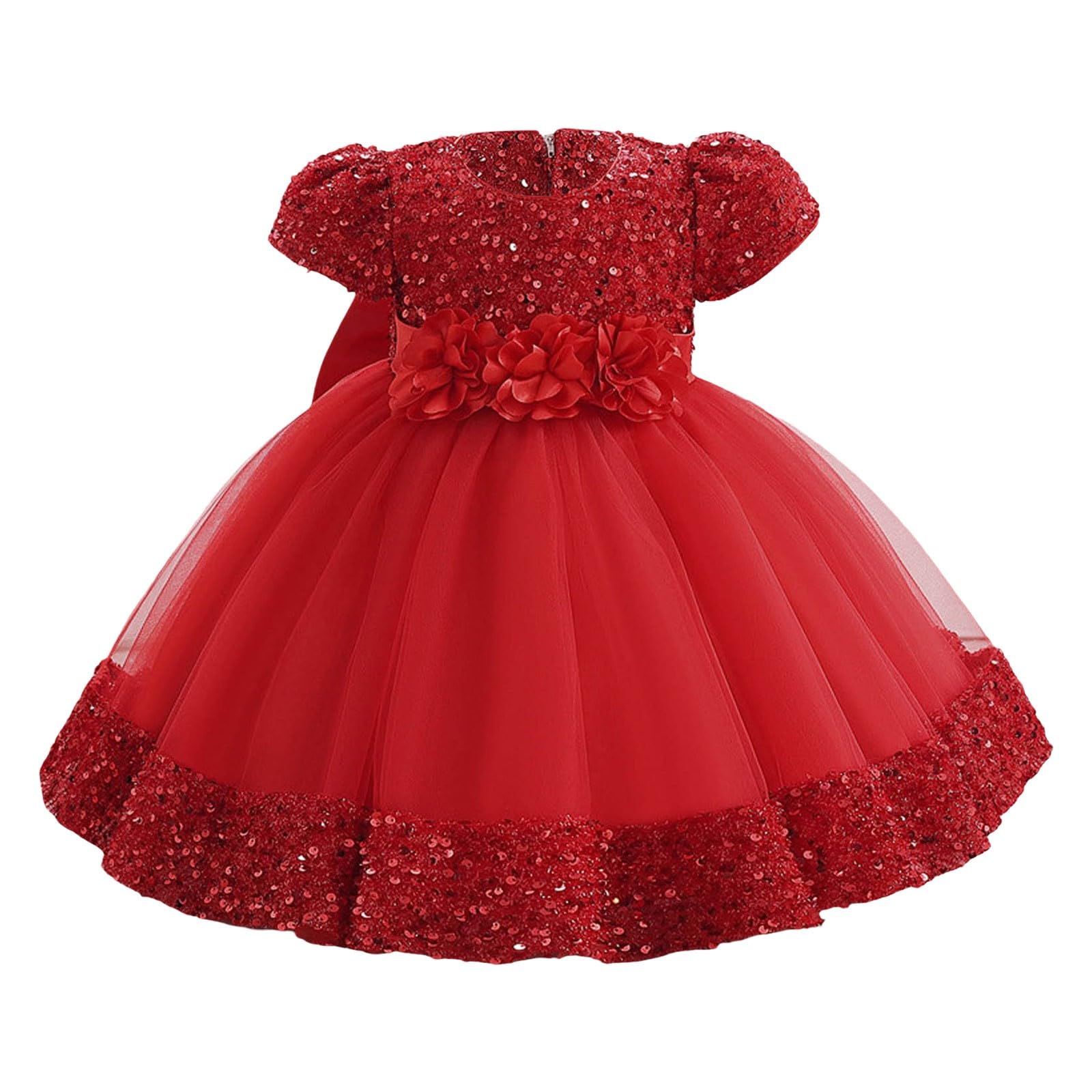 Abito in Rete Elegante per Bambine, Modello da Principessa con Gonna tutù, Perfetto per Matrimoni e Cerimonie
