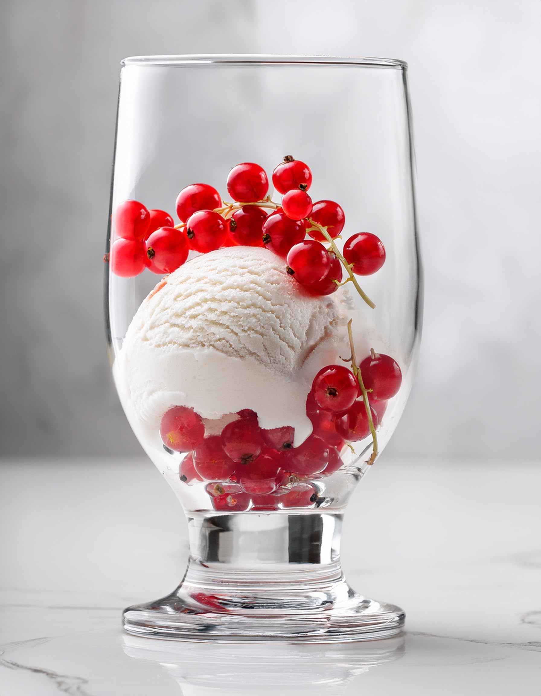 Glasmark KROSNO 1992 Tazze Da Dessert 6 Pezzi In Vetro Trasparente Coppe Da Gelato Eleganti Con Base 210 ml