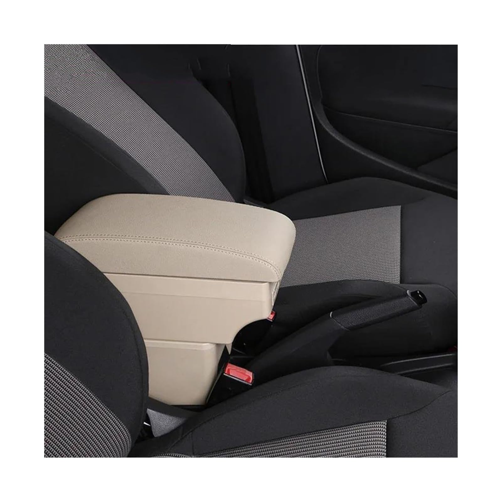 Bracciolo Centrale Per Auto Universale - Con Porta USB, Scatola Di Imbottitura Doppio Strato, Regolabile, Nero