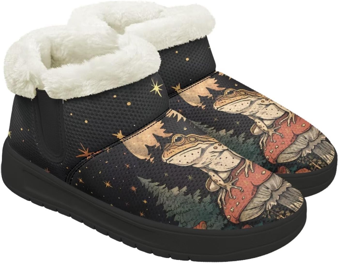 Snow Boots for Women Warm Outdoor Anti Slip Shoes Ankle Boots with Fur Fleece Lined for Winter Vacation Travel