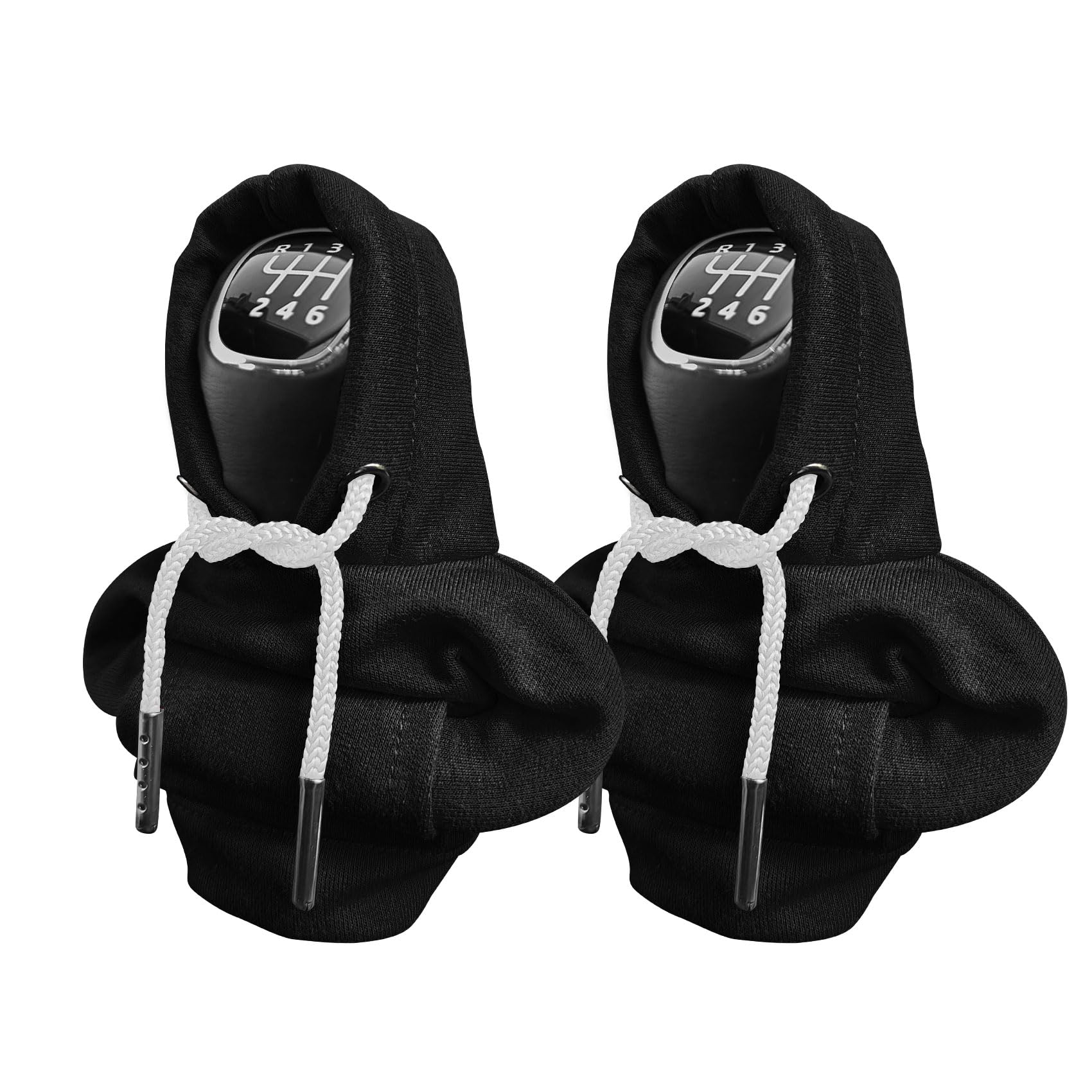 Kutyun 2PCS Gear Shift Hoodie, Universal Car Shift Knob Cover, Automotive Interior Cute Gadgets, Car Accessories and Decorations Mini Hoodie for Car Shifter