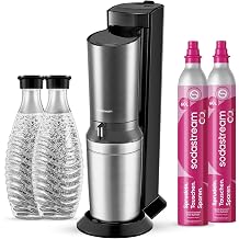 SodaStream Crystal 3.0 Water Carbonator with 2x Quick-Connect CO2 Cylinders and 2x Glass Carafes