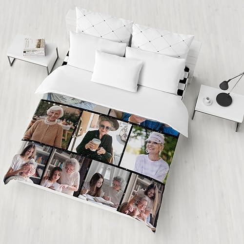 Miniatura 10 de Manta personalizada con fotos, texto de franela, sofá, cama, manta de regazo, regalo para bebé, niños, día del padre, madre, marido, esposa, amor,
