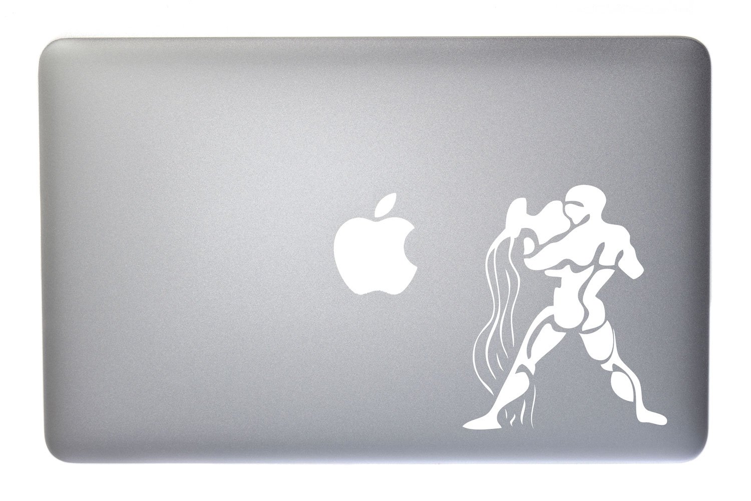 Aquarius Zodiac Symbol Silhouette 11th Sign Water Bearer - 5 Inch White Vinyl Decal for Macbook, Laptop or other device