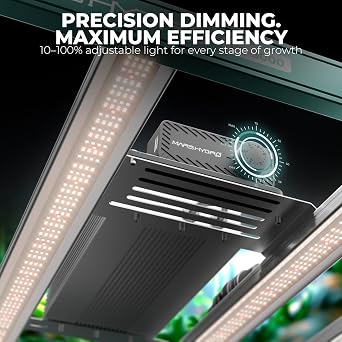 Mars Hydro FC3000 300W 3x3 LED Grow Light Full Spectrum for Indoor Plants | Bridgelux 3030 Diodes, Osram660nm CSSRM6.24, 2.85 μmol/J PPE, 855 μmol/J PPF, Detachable Design, 3x3FT Max Coverage
