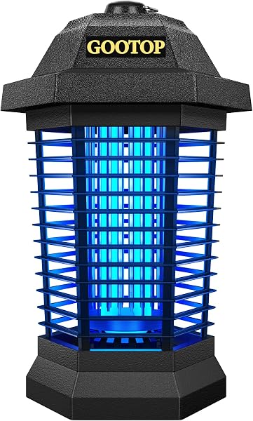 GOOTOP Bug Zapper Outdoor, Mosquito Zapper, 3 Prong Plug in Electric Fly Zapper, Mosquito Killer, Fly Traps, Flying Inse