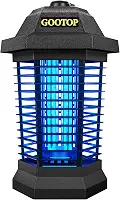 Jinyeda Bug Zapper Outdoor & Indoor, Solar Mosquito Zapper Waterproof, 3500 V Electric Fly Zapper Rechargeable, Cordless Mosquito Killer for Camping, Home, Patio, Kitchen