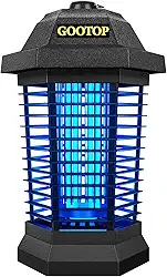 Jinyeda Bug Zapper Outdoor & Indoor, Solar Mosquito Zapper Waterproof, 3500 V Electric Fly Zapper Rechargeable, Cordless Mosquito Killer for Camping, Home, Patio, Kitchen