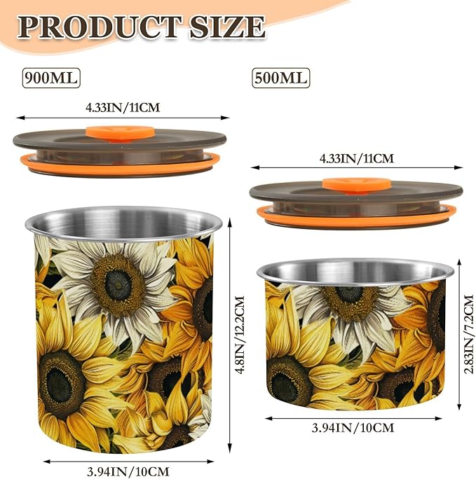 ALAZA Tarro Airtight para Café, Té y Alimentos 500ml Acero Inoxidable miniatura 3