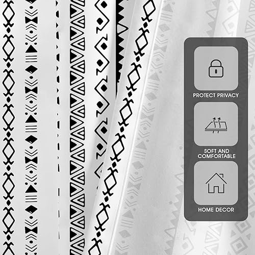 Miniatura 3 de Cortinas bohemias para ventana, estilo bohemio occidental, bohemio, geométrico, de mediados de siglo, estilo rústico del suroeste, 42 pulgadas de