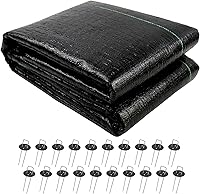 UWIOFF 4ft x 100ft Premium Weed Barrier Landscape Fabric - Heavy Duty Weed Blocker Mat for Gardens, Mulch, Flower Beds & Pathways