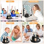 Porte-stylos pour bureau,9 Fentes 360 Organisateurs de bureau rotatif, Organisateur de fournitures de papeterie de bureau, Pot de tasse de crayon mignon pour bureau, école, maison(noir)