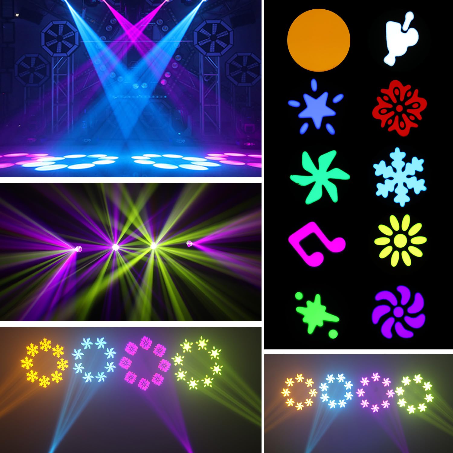 Snapklik.com : BETOPPER Mini Moving Head DJ Light, 9 GOBO 8 Colors 100W ...