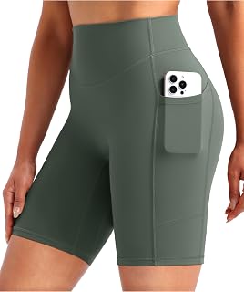 ENERBLOOM Biker Shorts Women with Pockets 4"/6"/8"/10" No Front Seam