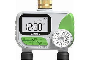 Sprinkler Timer, Dual Zone Water Hose Timer For Garden Hose With Large LCD Screen