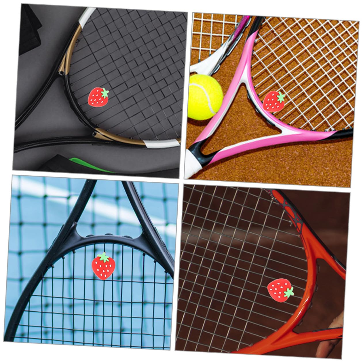 ifundom Ammortizzatori Tennis Silicone Assorbitori per Racchette Design E Facile Applicazione E Compatibile con Diverse Racchette Tennis 8