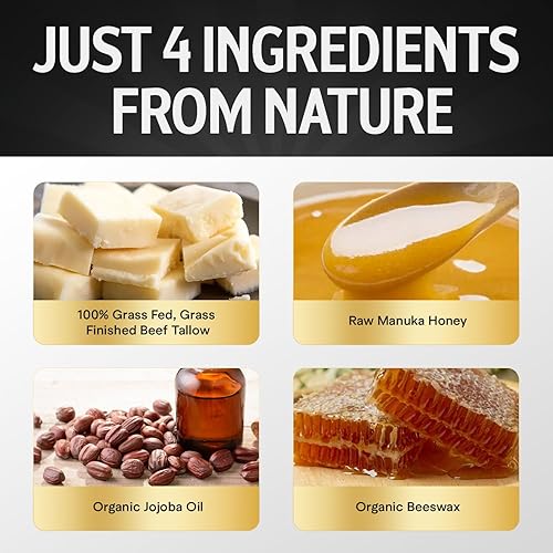 Miniatura 3 de Sargo de ternera batida y bálsamo de miel, 100% bálsamo de sargo de ternera alimentado con hierba, sarga de res orgánica con acabado de hierba para