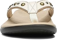 Vista 56 de Sandalias Vionic Tide Aloe, con tira para dedos, con diamantes de imitación, con soporte de arco ortopédico oculto, para mujer Moca