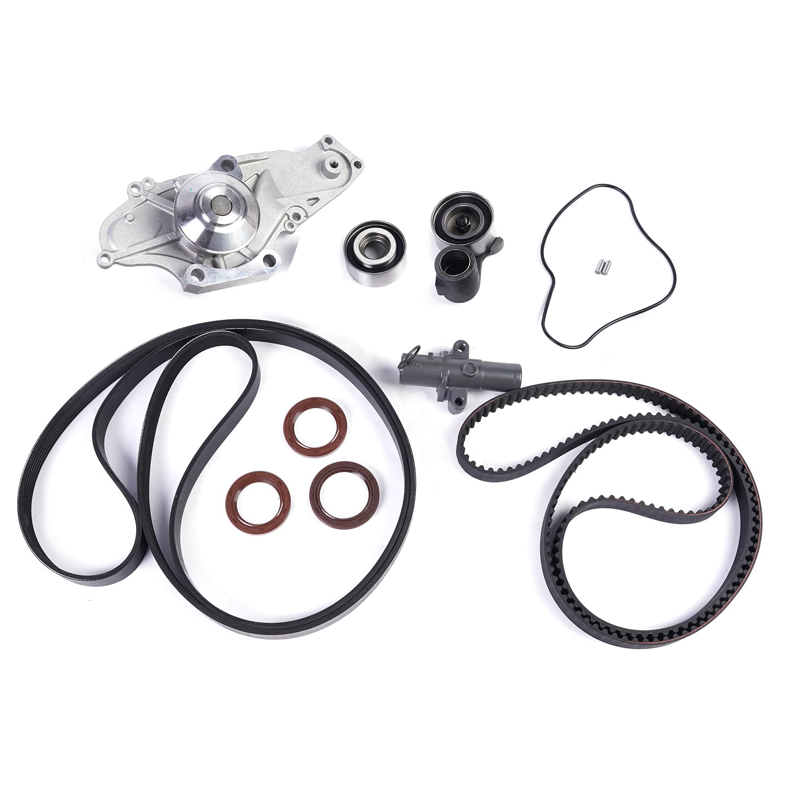 INGKAN J32A J35A Engine Timing Belt Water Pump Kit Fits for Acura MDX 03-13/ RL 05-12/ TL 04-08/ ZDX 10-13, Honda Accord 03-12/ Odyssey 05-14/ Pilot