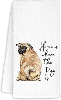 Pug Pug Hand Towels for Kitchen