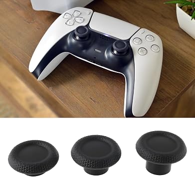 SG Store Pack of 6 Game Joystick Thumb Stick Replacement Part Compatible with PS5 Controller 3D Simulation Joystick Black