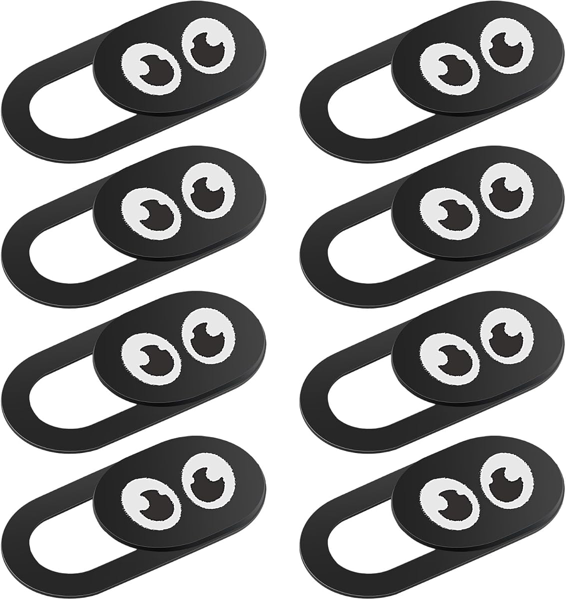 Thin Webcam Cover Slide, 8PCS Phone Laptop Camera Cover Slide Cute | Laptop Camera Blocker Slider Strong Adhesive Protect Privacy Security Compatible with Tablet Desktop PC Smartphones(Eye)
