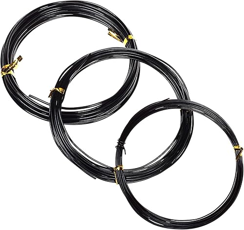 Cosmos 3 tamaños de 16.4 pies de largo de aluminio para plantas de jardín bonsái de entrenamiento de alambre de alambre de torsión - 0.039 in, 0.059