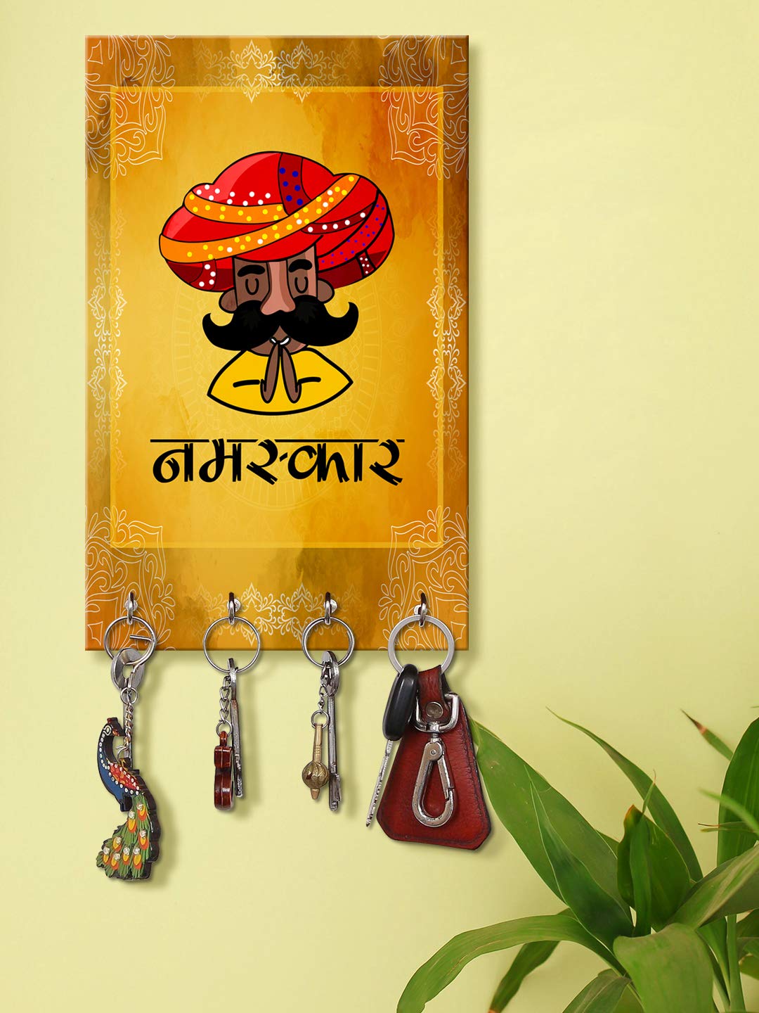 999STORE keychain holder holder wall mount hanger organizer Rajasthani Tau ji Namaskar key stand for wall (MDF_7.5X12 Inch_Multi) KeyholderP034 (B08R6B3J7W) Amazon Price History, Amazon Price Tracker