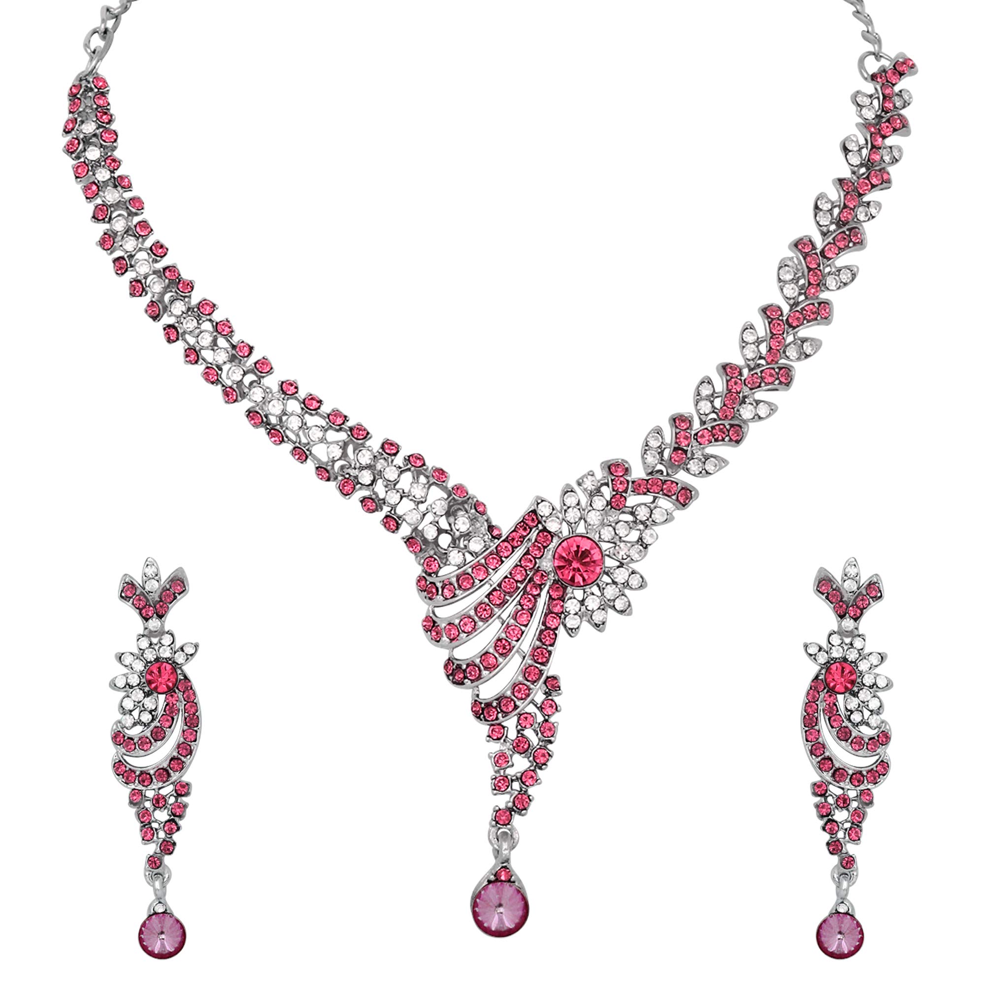 See full amazon price history chart for Atasi International Rhodium Plated Pink Diamond Necklace Jewellery Set for Women (RP1690) Atasi International Rhodium Plated Pink Diamond Necklace Jewellery Set for Women (RP1690) (B08HL4F1YY) Amazon Price History, Amazon Price Tracker