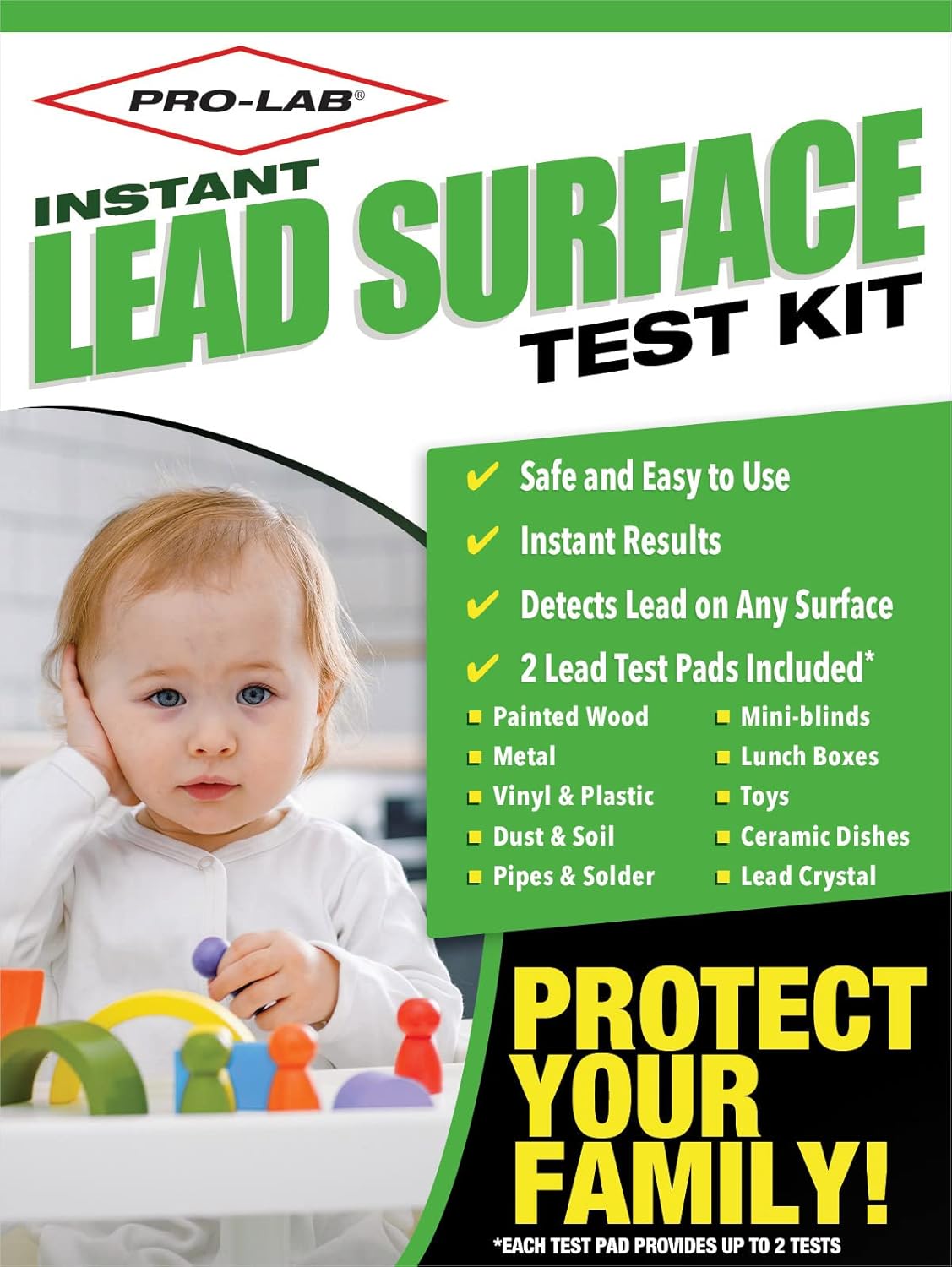 PROLAB Lead Surface Do It Yourself DIY Test Kit LS104 Workplace And Household Safety Test