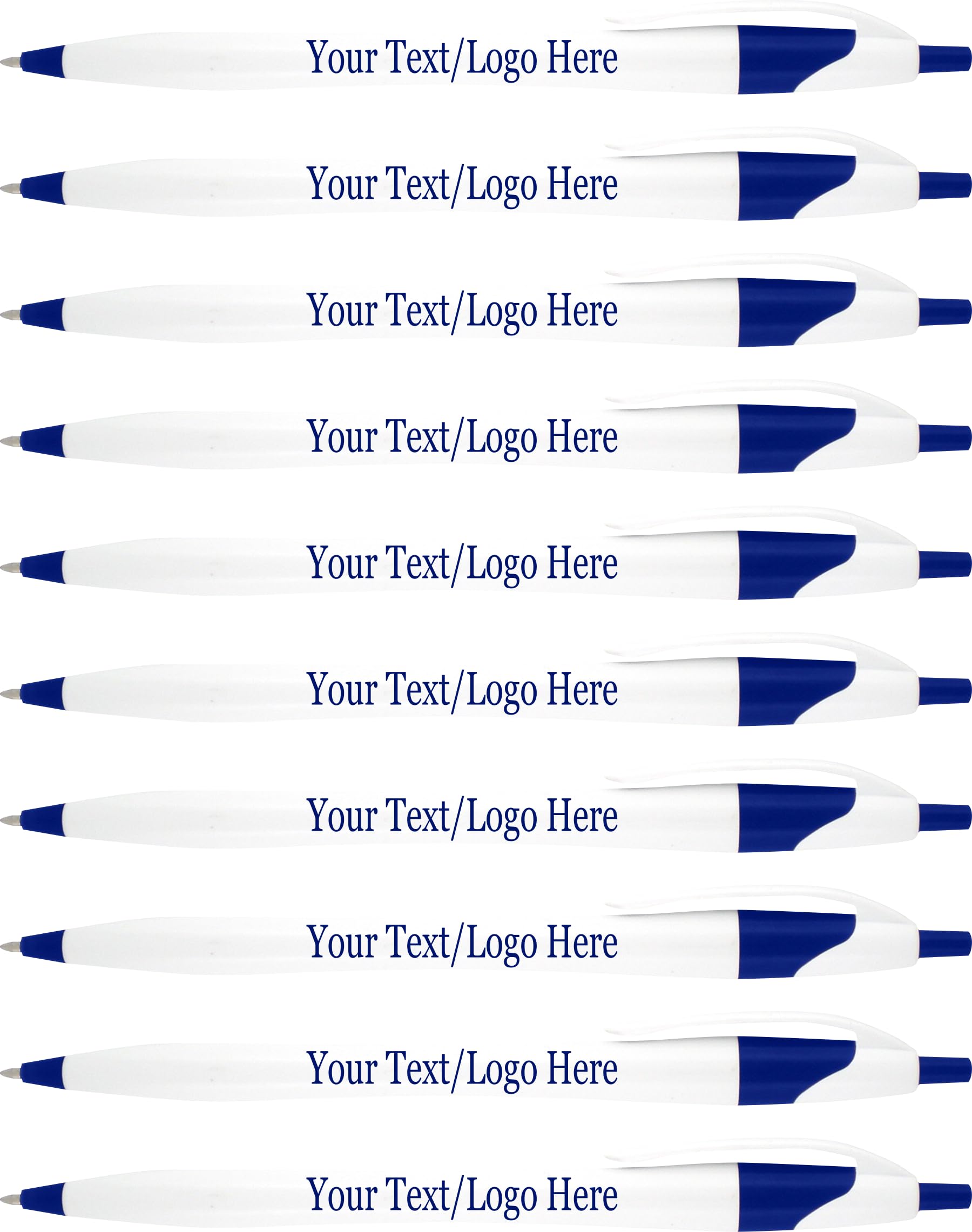 SyPen Personalized Pens With your Custom Logo or Text-500 Pack Bulk-for Businesses, Parties, and Events, Custom Printed Slim Ballpoint Click Pens,