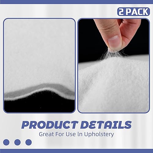 Miniatura 10 de Edredón de bateo de poliéster de 59 pulgadas para tapicería, tapicería, bateo para acolchado, manualidades y artes portátiles (1 yarda)