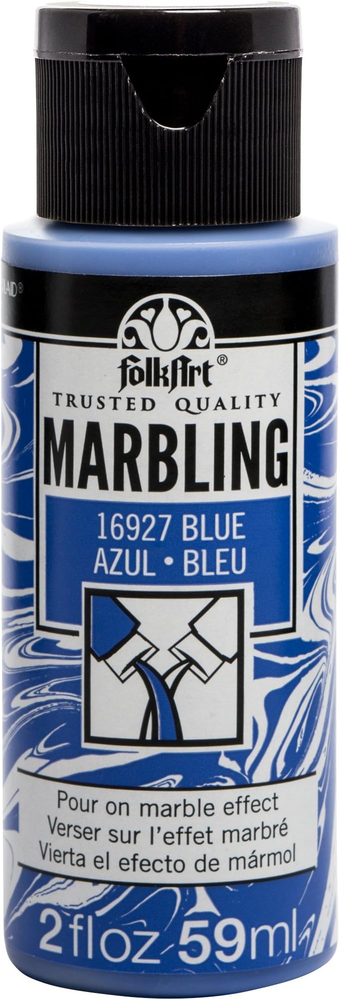 FolkArtMarbling Paint Water Based Blue Color