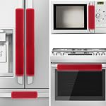 Ziyaot 5Pcs Réfrigérateur Poignée de porte Housse de cuisine lavable Poignées de décoration Frigidaire Four Micro-ondes Lave-vaisselle Protecteur antidérapant, garder hors empreintes digitales