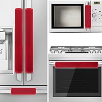 Vista 31 de Juego de 6 fundas para manijas de puerta de refrigerador, juego de 6 manijas de decoración para electrodomésticos de cocina, nevera, microondas