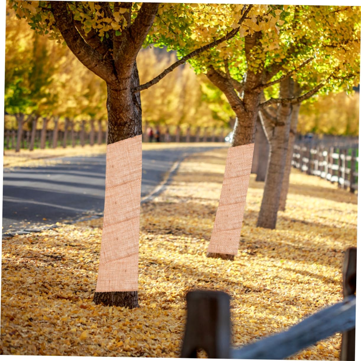 Happyyami Frostschutzvlies Baumstammwickel 0, 3x10m aus Jute Braun