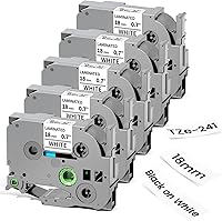 Vista 20 de Labelife Paquete de 5 cintas TZe TZ de 0.47 pulgadas laminadas transparentes TZe-131 de repuesto para Brother Label Maker Tape Clear TZe131 TZ-131