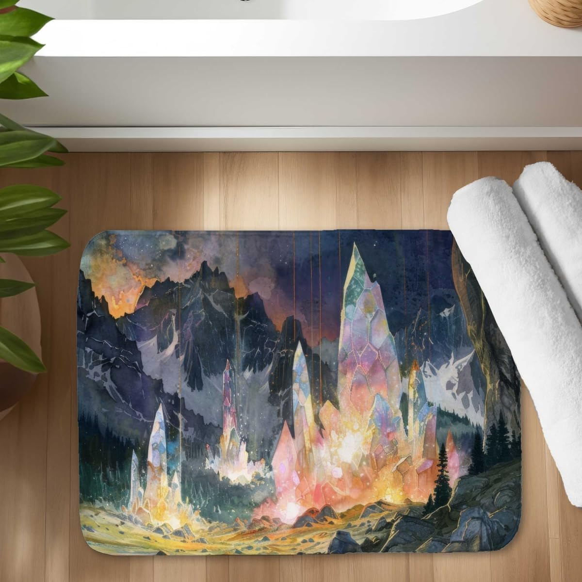 C1BM1724PX8SC7 17 x 24 in. Growing Strong Green Bath Mat - Stylish Home Decor Accessory