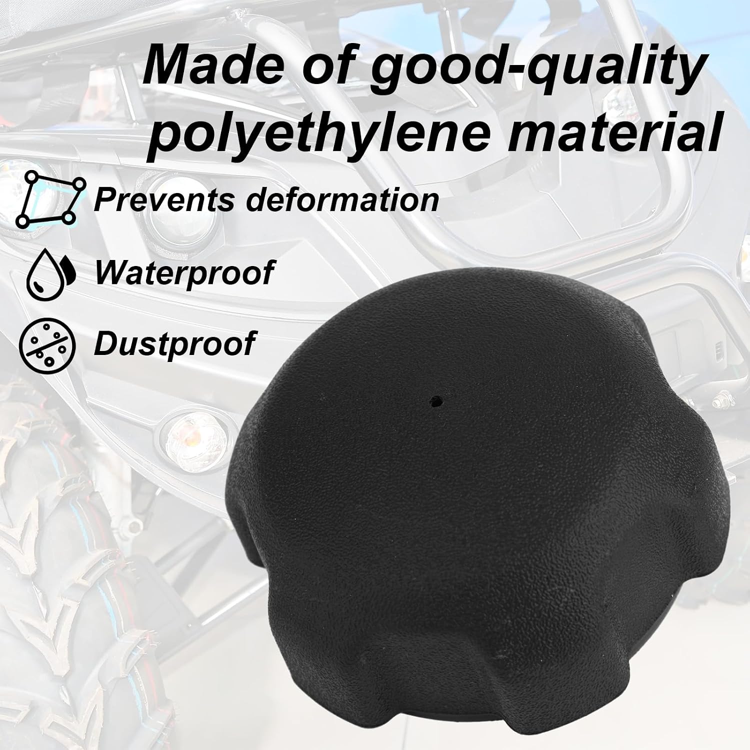 Fuel Cap, Polyethylene Gas Tank Cap Replacement Parts Compatible with Can Am 2018-Up Models Maverick X3 Trail Sport Defender Commander Traxter 100 700 800 Accessories