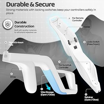 Amazon.com: TNP Zapper Gun for Nintendo Wii 2 Pack Wireless