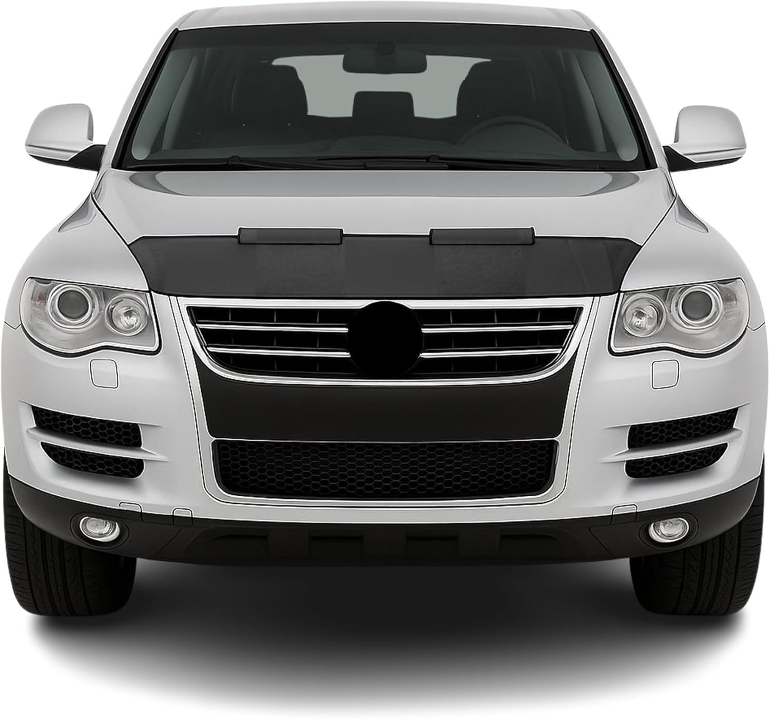 OMAC Car Bonnet Mask Hood Bra for VW Touareg 2004-2010 Black Chequered 1 Pc