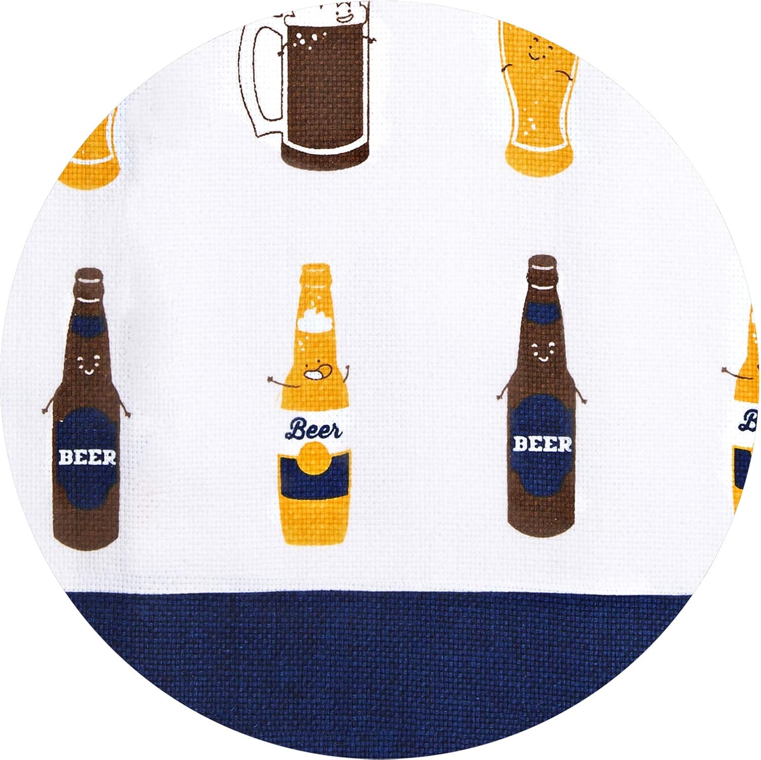 Pavilion Gift Company Give Into Beer Pressure-Set of 2 Text & Patterned Decorative Tea Towels, Blue