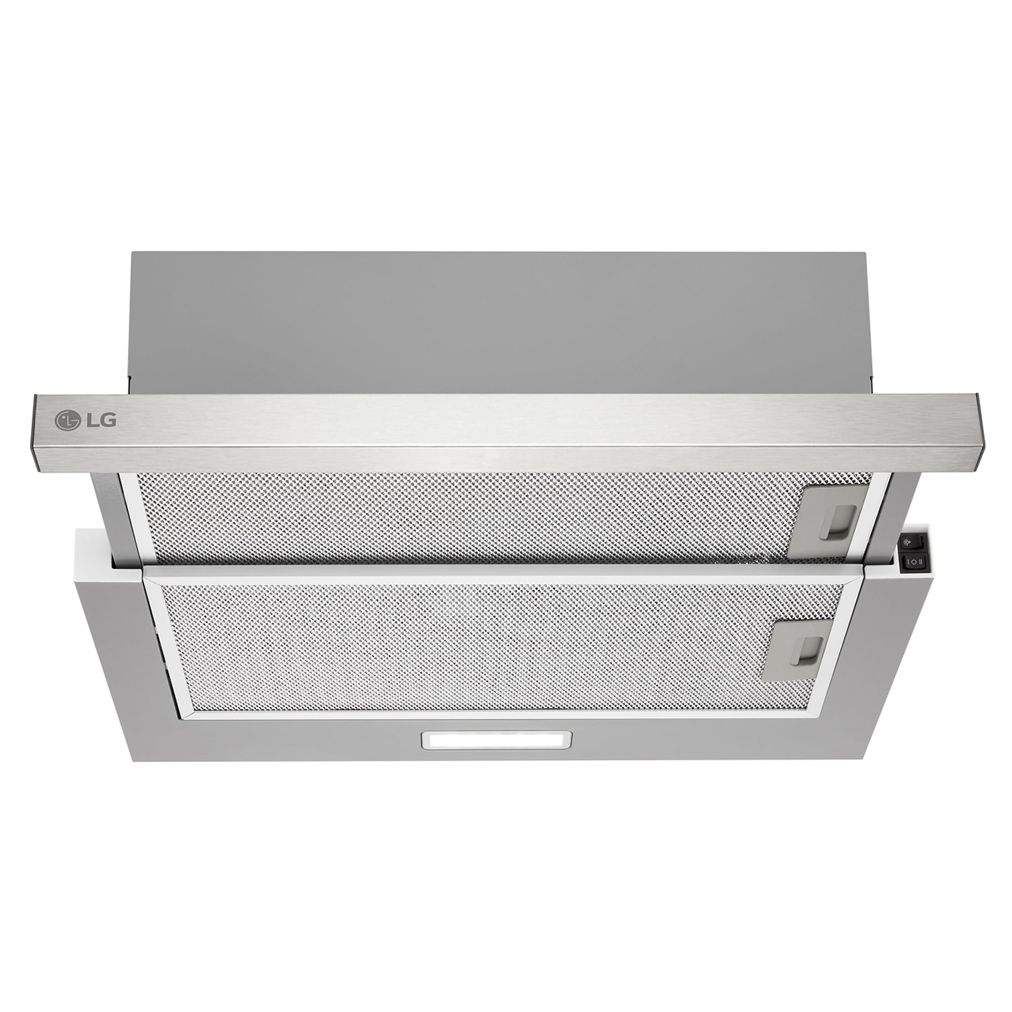 LG HT3Z2413S - Campana Extractora Integrable 60 cm, Extraíble, 600 m³/h, 2 Niveles de Potencia, Filtros Lavables, Color Inox [Clase de eficiencia energética C]