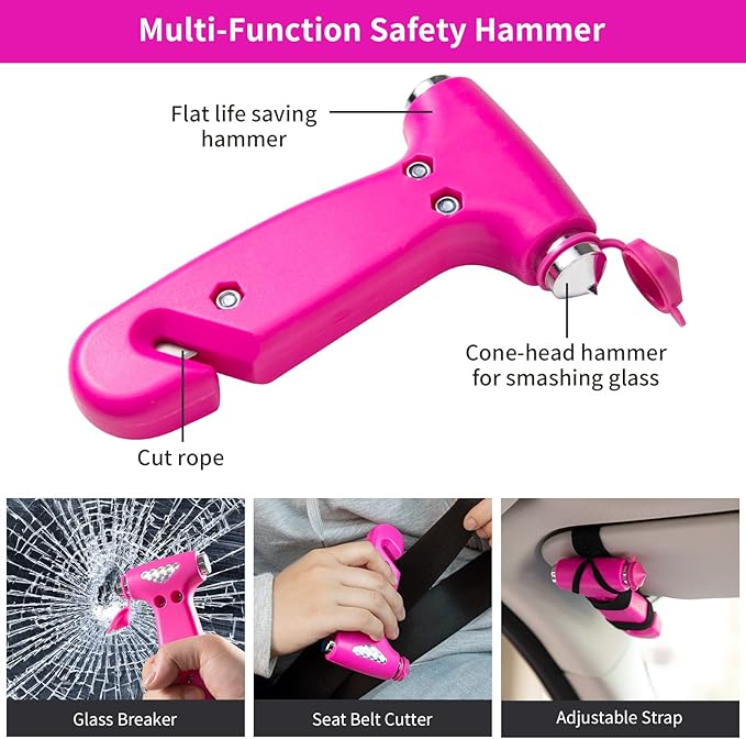 Kit de emergencia para carretera rosa para mujeres y adolescentes miniatura 5