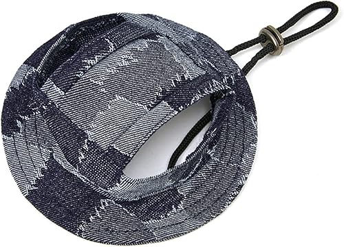 Miniatura 20 de Sombrero de princesa de ala redonda, visera para mascotas, sombrero poroso de malla para perro con agujeros para las orejas para perros pequeños