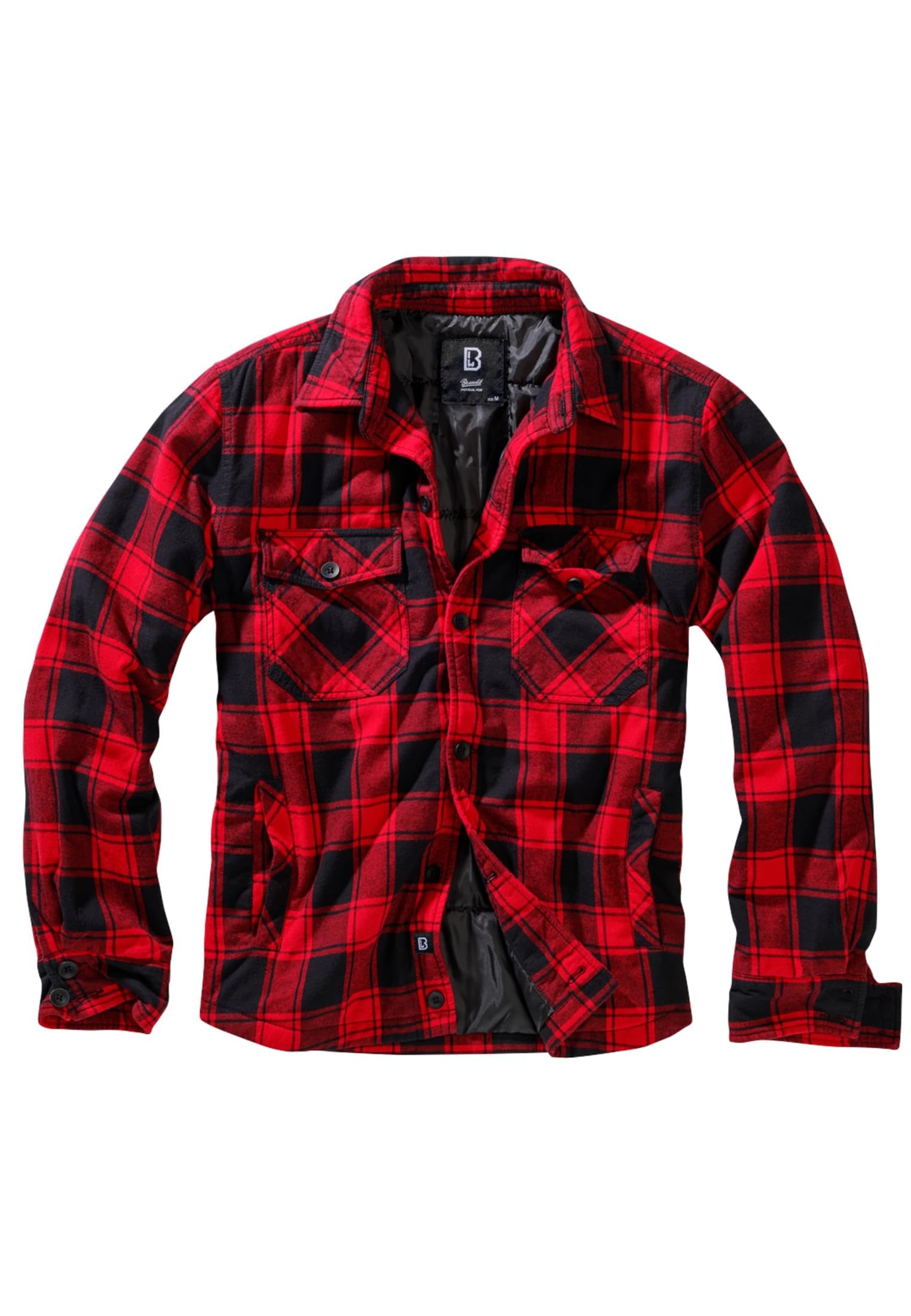 Brandit Chaqueta Leñador Hombre Chaqueta entre-tiempo negro/rojo